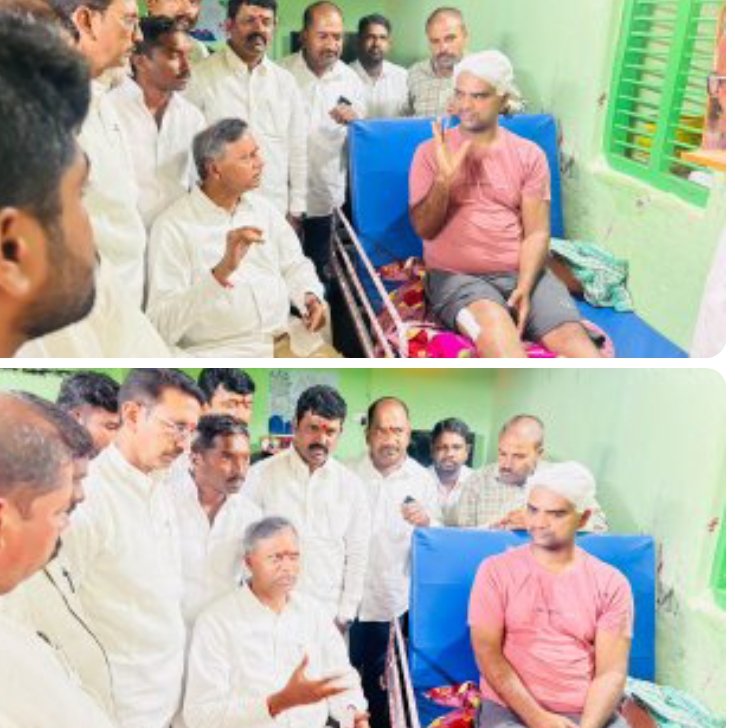 బియ్య రమేష్ ను పరామర్శించిన ఎమ్మెల్యే పల్లా 